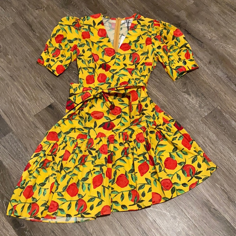 Asymmetrical Hem Fruit Dress